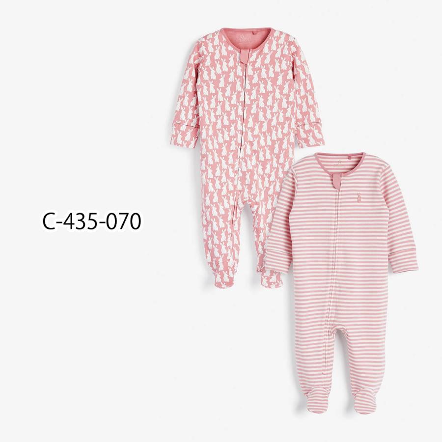 ネクスト ベビー Next ファスナー付き スリープウェア 2 枚パック パジャマ 長袖 足つき ベビー服 女の子 新生児 出産祝い ギフト 衣類 690 540 S S Shop 通販 Yahoo ショッピング