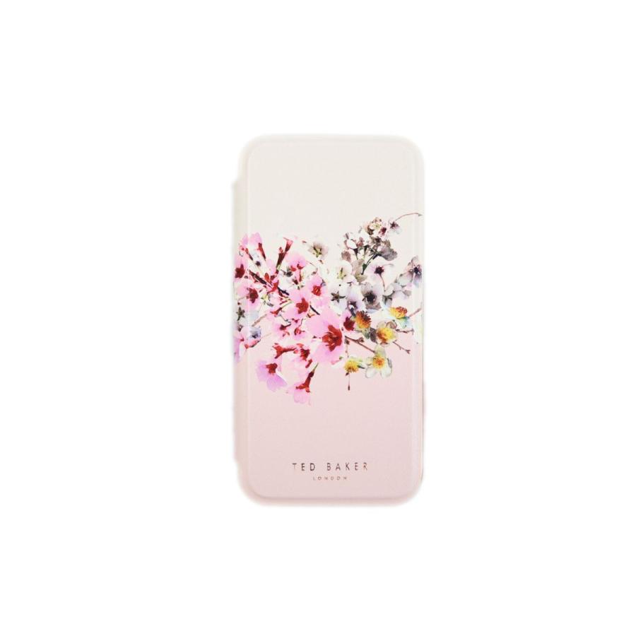 テッドベイカー Ted Baker ミラー付 手帳型 iPhone 12 Pro Max mini アイフォン ケース 二つ折 花柄