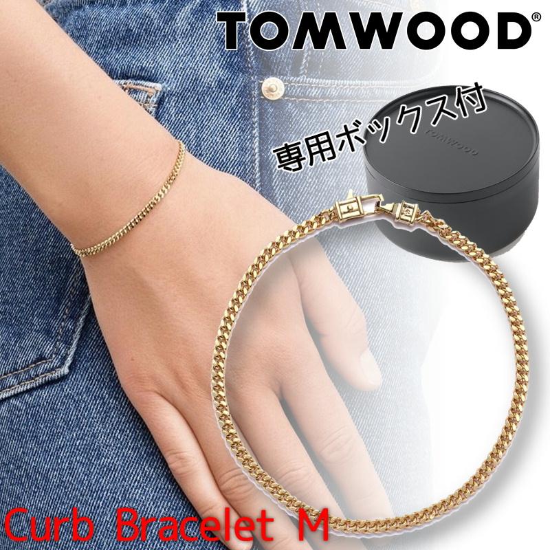 Tom Wood トムウッド ブレスレット Curb Bracelet M ゴールド メンズ
