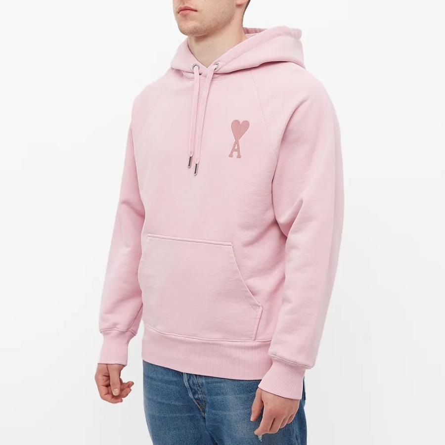 AMI Paris アミ パリス プルオーバーパーカー AMI TONAL HEART POPOVER HOODY PINK 長袖 トップス  スウェット メンズ レディース ユニセックス 正規品[衣類]