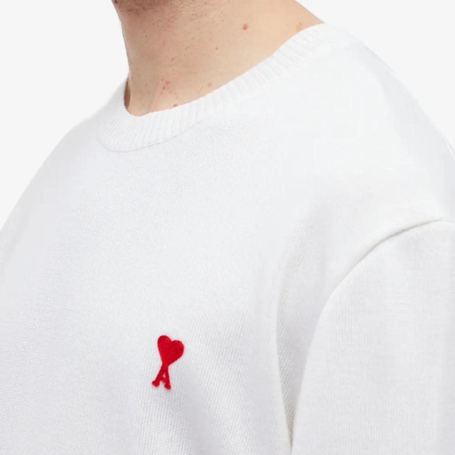 AMI Paris アミ パリス ニット クルーニット ホワイト AMI SMALL A 