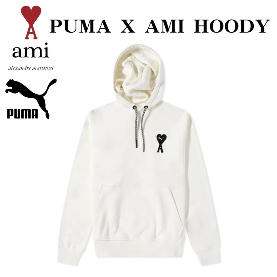 AMI Paris アミ パリス プーマ コラボ プルオーバーパーカー PUMA X AMI HOODY ホワイト 長袖 トップス スウェット メンズ  レディース ユニセックス 正規品[衣類 :9500000050041:WILLS - 通販 - Yahoo!ショッピング