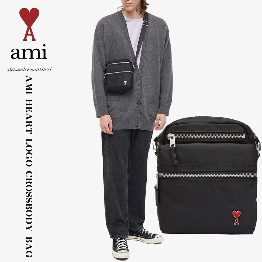 AMI Paris クロスボディバッグ アミ パリス AMI HEART LOGO CROSSBODY BAG ブラック BLACK 黒 かばん  アクセサリー メンズ レディース ユニセックス 正規品[衣類 : 9500000080002 : WILLS - 通販 - Yahoo!ショッピング