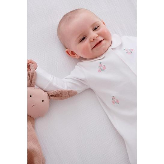 ネクスト ベビー Next ピンク 今季ブランド プレミアム 花柄 刺繍入り スリープウェア ロンパース 0 18ヶ月 子供服 カバーオール ベ 女の子 パジャマ ベビー服 足つき 新生児