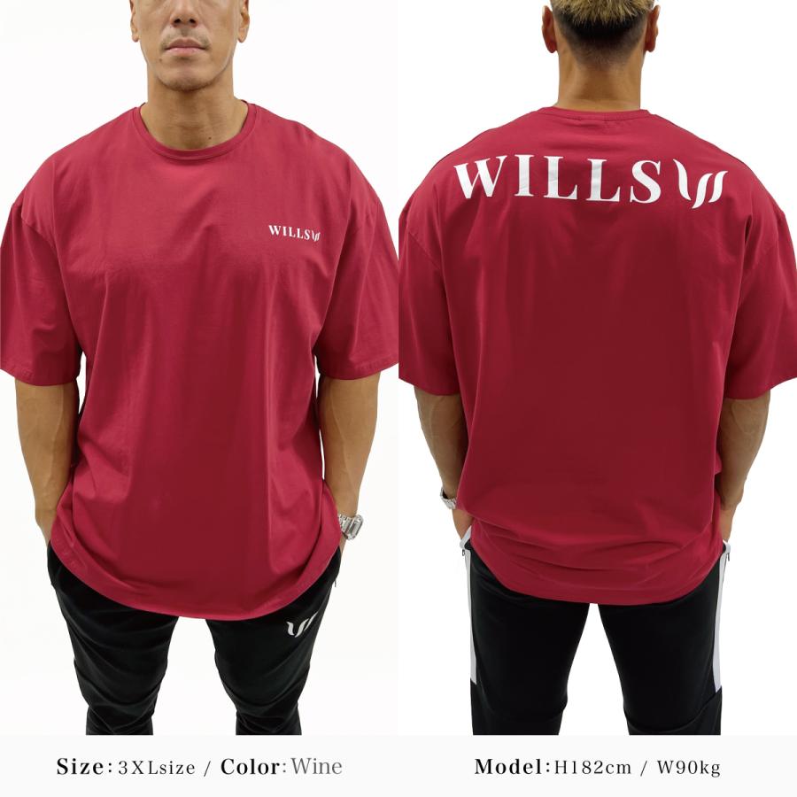 Tシャツ メンズ オーバーサイズ Tシャツ ビッグシルエット 五分丈 WILLS FITNESS ウィルズフィットネス CLASSIC ユ00582｜ssshop｜12