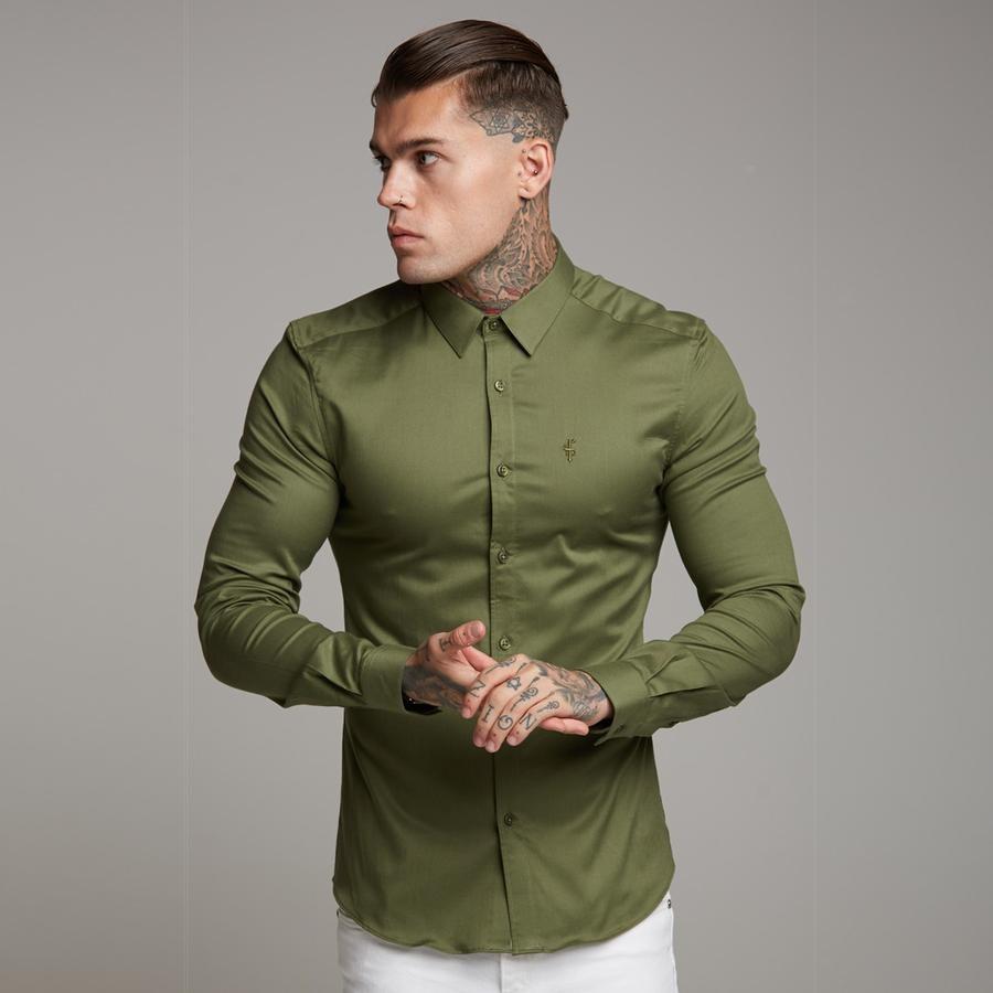 ファザー アンド サンズ Father Sons Super Slim Luxe Ultra Stretch Classic Khaki ストレッチ シャツ 長袖 カーキ メンズ 筋トレ ジム ウエア スポーツウェア Fs337 S S Shop 通販 Yahoo ショッピング