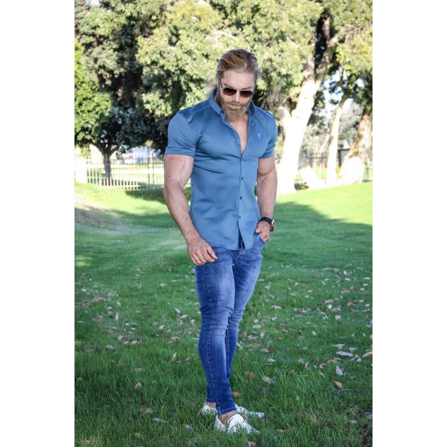 ファザー アンド サンズ Father Sons Slim Stretch Denim Blue Jeans ストレッチ ジーンズ デニム ブルー メンズ 筋トレ ジム ウエア スポーツウェア フィジーク Fsh402 S S Shop 通販 Yahoo ショッピング