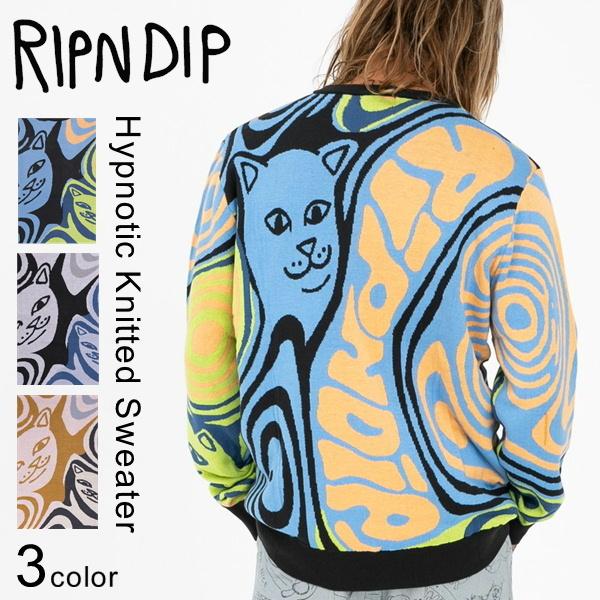 【日本未発売】 Sweater Knitted Hypnotic Dip N Rip かわいい 長袖 セーター ニット RIPNDIP リップンディップ スケーター レディース[衣類] メンズ ストリート ニット、セーター