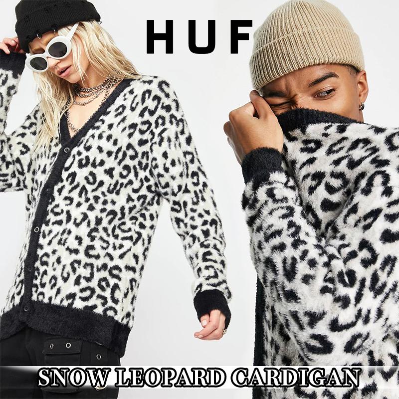 ハフ カーディガン HUF SNOW LEOPARD CARDIGAN ホワイト ヒョウ柄 ニット セーター 長袖 トップス スケーター ストリート系  スケートボード コムドット 人気 メ :kn00309:WILLS - 通販 - Yahoo!ショッピング