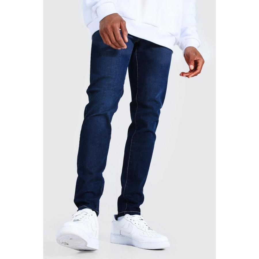 ブーフー boohoo デニム スキニー ジーンズ Skinny Stretch Jean インディゴ ブルー パンツ メンズ おしゃれ