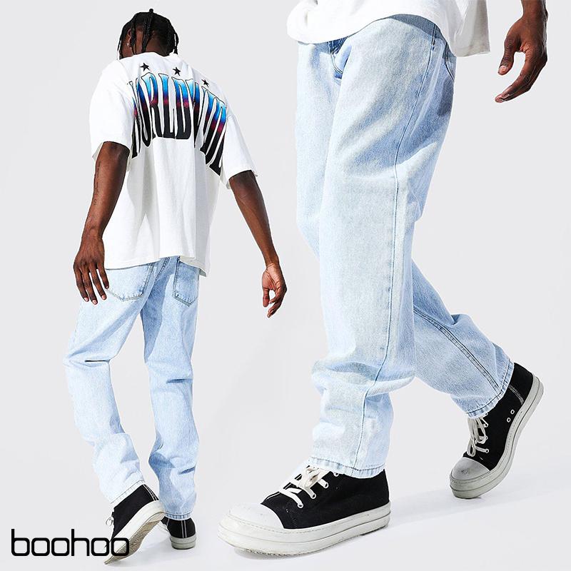 ブーフー Boohoo デニム ジーンズ Relaxed Fit Jean アイスブルー スキニー パンツ メンズ おしゃれ ブランド イギリス Asos 衣類 Mzz S S Shop 通販 Yahoo ショッピング