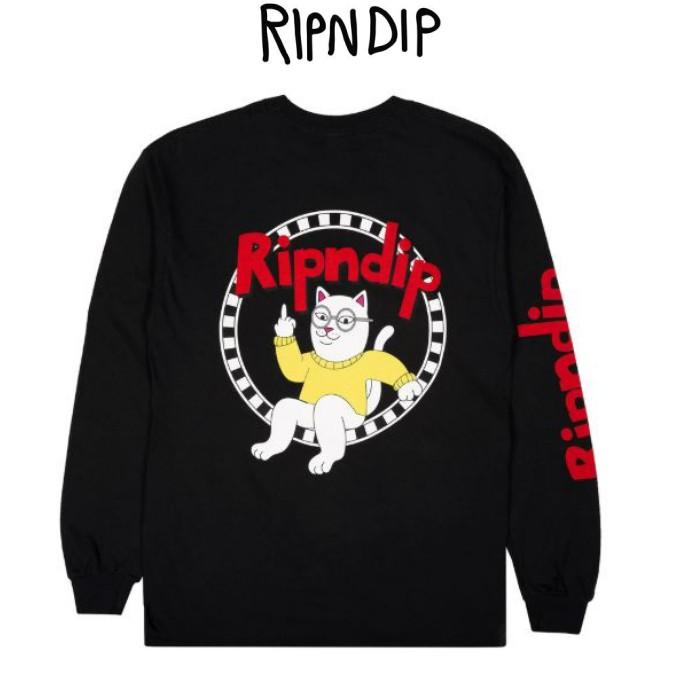 在庫一掃 リップンディップ Ripndip Ls Black トップス Narthur 長袖tシャツ メンズ Hl1 Ffaf7a24ae