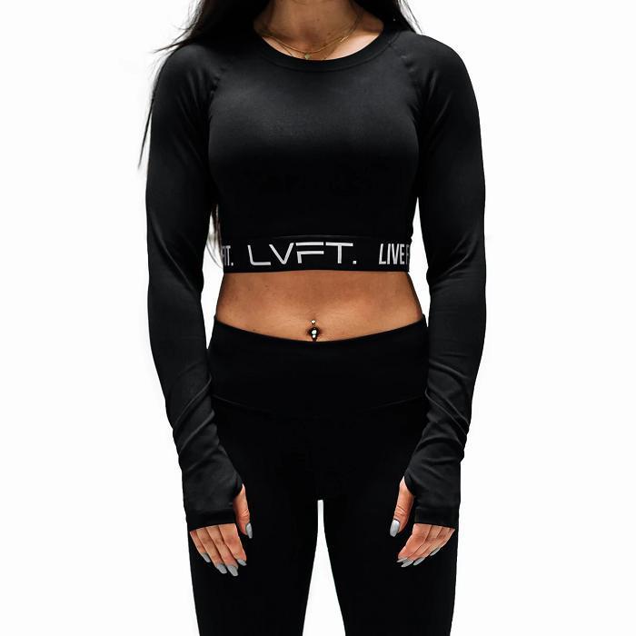 リブフィット LIVE FIT Retro Boom Long Sleeve ロングスリーブ 長袖 Tシャツ レディース 筋トレ ジム ウエア