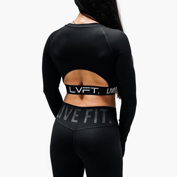 リブフィット LIVE FIT Retro Boom Long Sleeve ロングスリーブ 長袖 Tシャツ レディース 筋トレ ジム ウエア