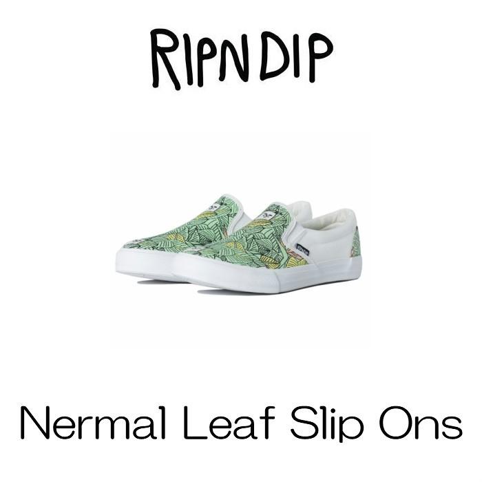 ripndip nermal leaf slip ons
