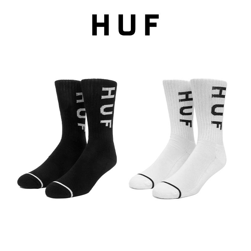 ハフ 靴下 HUF クルーソックス ESSENTIALS OG LOGO SOCKS ブラック ホワイト ロゴ ストリート系 スケーター スケートボード おしゃれ 人気 くつした メンズ ユニ :sk00650:WILLS 通販 送料込★ソックス 靴下 おしゃれ ストリート メンズ レディース ブラック