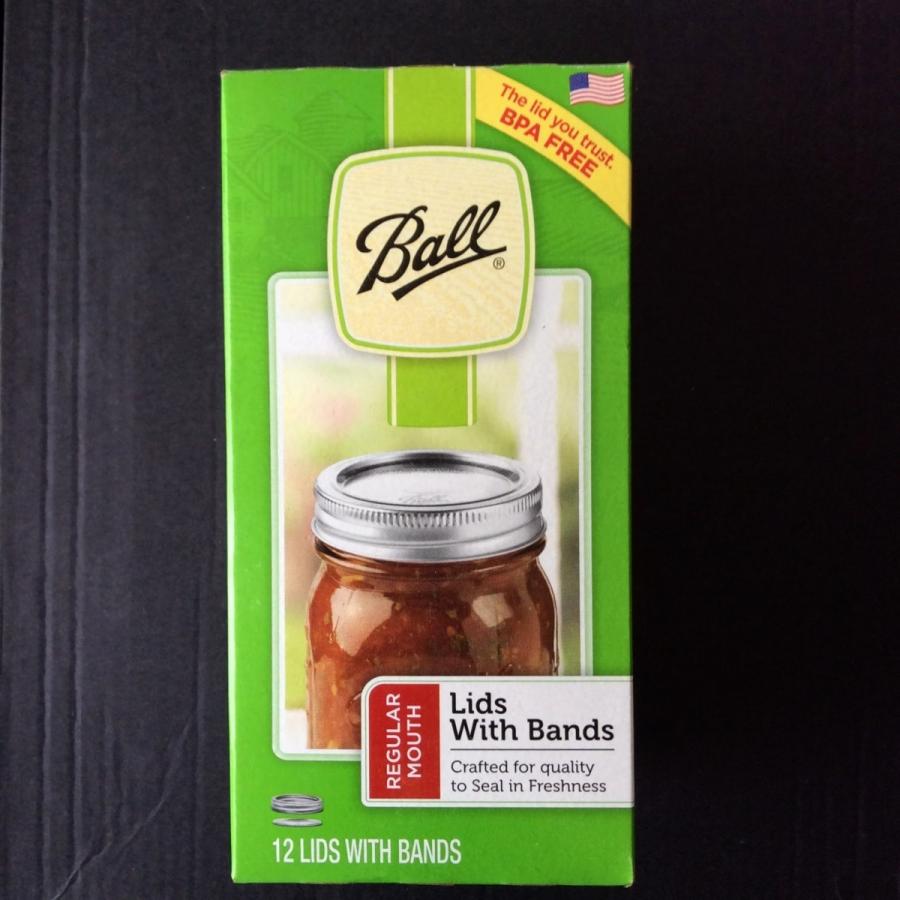 Ball メイソンジャー 16oz 2case レギュラーマウス用蓋12個傷なし Ball Ball Mason Jar ボール社製メイソンジャー用 フタ12個入