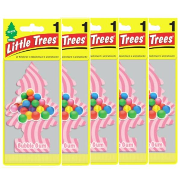Little Tree リトルツリー エアフレッシュナー 釣り下げ式芳香剤 Bubble Gum バブル・ガム  USDM 5枚セット｜sssm
