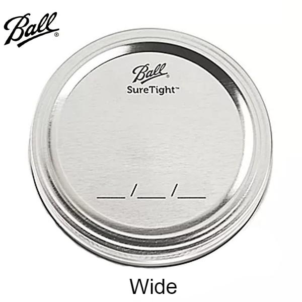 Ball社メイソンジャー用 交換用ふた ワイドマウス用 リッド＆バンド 2個セット | Ball（キッチン、日用品） | 01