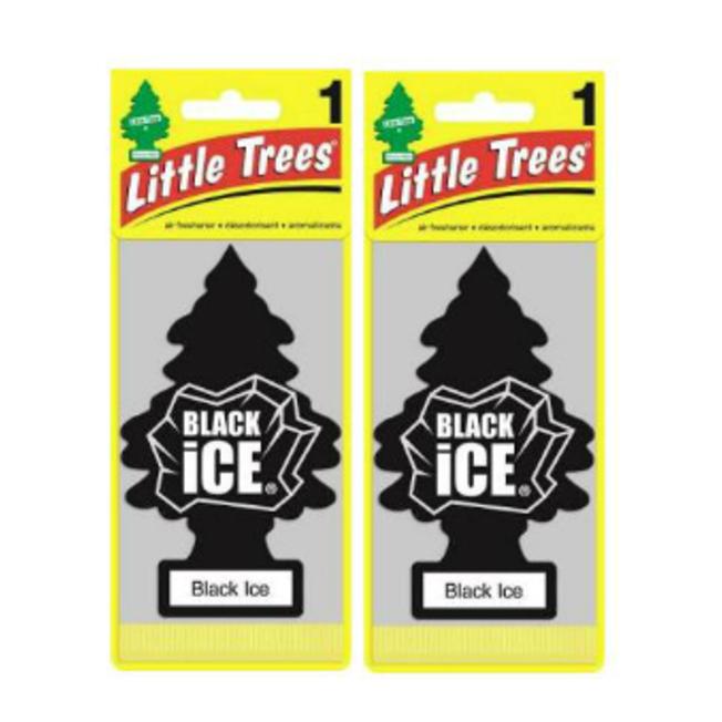 リトルツリー エアフレッシュナー2枚 ・Black Ice ブラック・アイスヴェントラップ1個セット | Little Trees | 01
