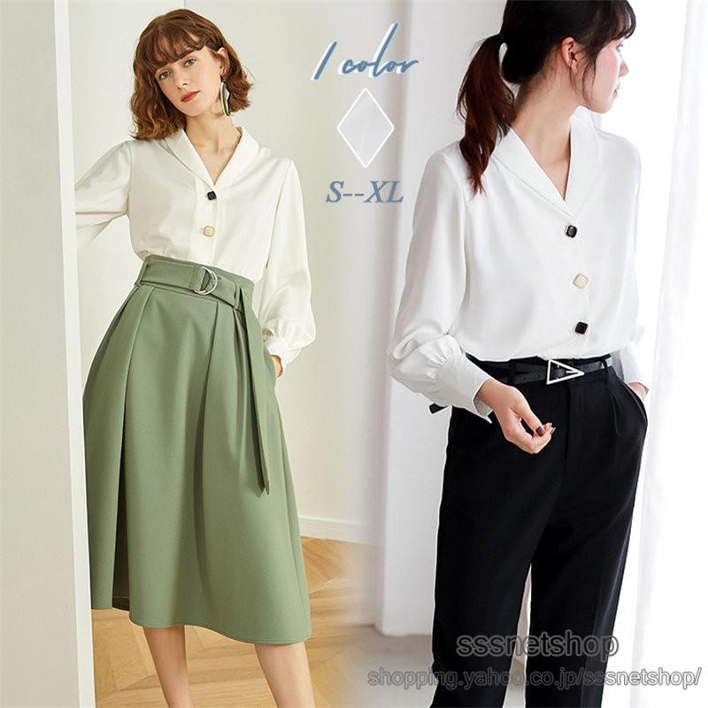 Tシャツ レディース Vネックtシャツ 長袖tシャツ スーツtシャツ シンプル フォーマル オシャレ 気質 着痩せ 通勤 Ol ファッション キレイめ Sssnetshop Chutn Sssヤフーショップ 通販 Yahoo ショッピング