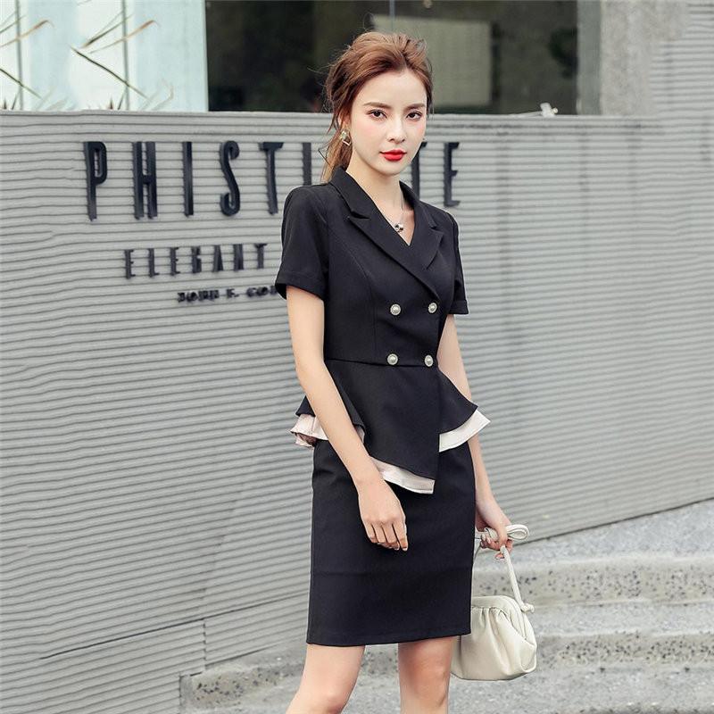 Sssnetshop スーツセット セットアップ スカートセット スーツコート 膝上丈スカート 2点セット レディース 無地スカート タイトスカート 短袖 ラペルカラー Chutn Sssヤフーショップ 通販 Yahoo ショッピング