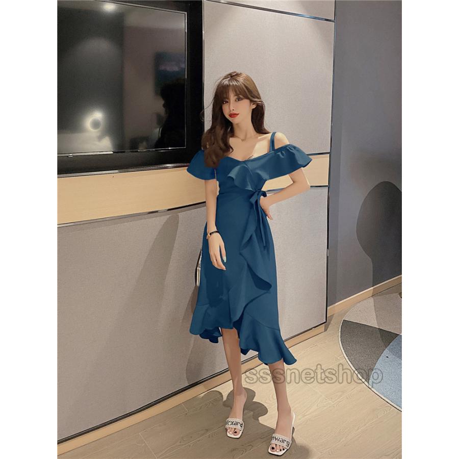 ワンピース レディースワンピース タイトワンピース オフショルダー デコルテ フレア ｖネック 上品 Ol リラックス感 フェミニン ファッション スリム 韓国風 Chutn Sssヤフーショップ 通販 Yahoo ショッピング