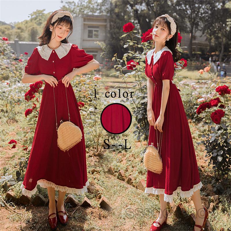 Aラインワンピース レディース ラペル 半袖 レース ロングワンピース プリンセス風 ガーリー レトロワンピース ゆったり 夏ワンピース 写真 Sssnetshop Chutn Sssヤフーショップ 通販 Yahoo ショッピング