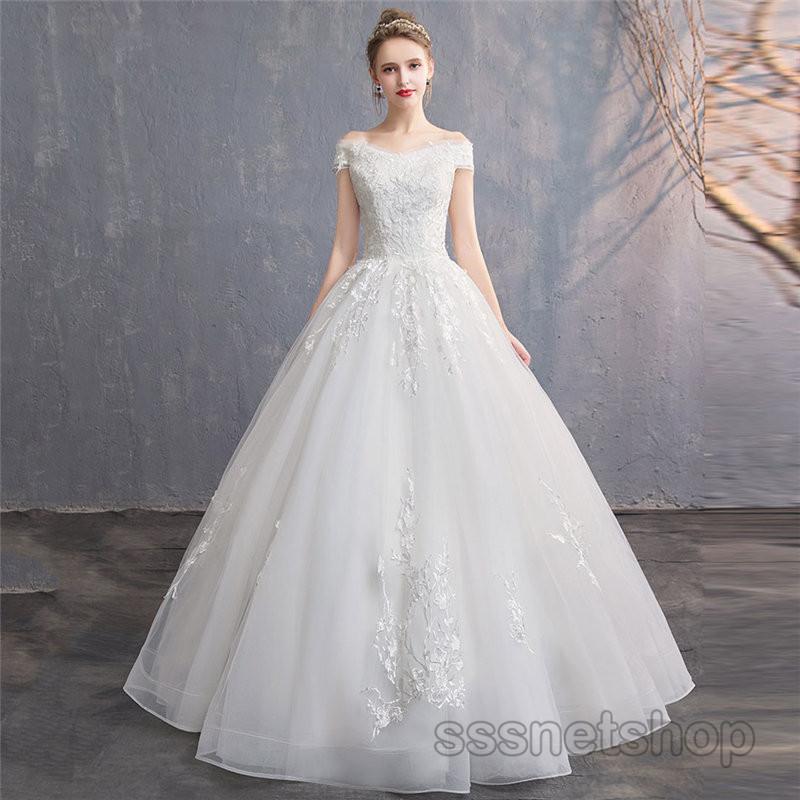 激安ブランド ウェディングドレス 白ドレス 花嫁ドレス プリンセスライン トレーンライン 結婚式 フォーマルドレス ナイトドレス ブライダル 発表会 演奏会 Sssnetshop 国産 Studiostodulky Cz