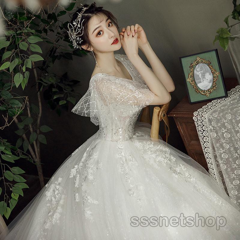 超歓迎 ウェディングドレス 二次会 白ドレス 花嫁ドレス Vネック 背中見せ プリンセスドレス 披露宴 パーティードレス フォーマルドレス 演奏会 新作 Sssnetshop おしゃれ人気 Newmatic Ae