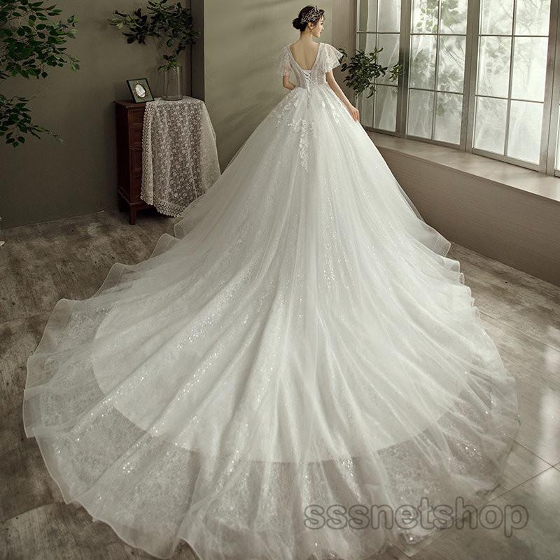 超歓迎 ウェディングドレス 二次会 白ドレス 花嫁ドレス Vネック 背中見せ プリンセスドレス 披露宴 パーティードレス フォーマルドレス 演奏会 新作 Sssnetshop おしゃれ人気 Newmatic Ae