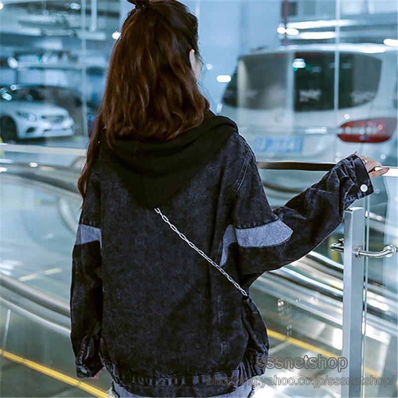 新年の贈り物 デニムコート レディース フード付き デニム フェイクレイヤード ファッション 長袖 おしゃれ お出かけ 春冬 フェミニン おしゃれ 韓国風 21春 Sssnetshop チェスターコート サイズ S Www We Job Com