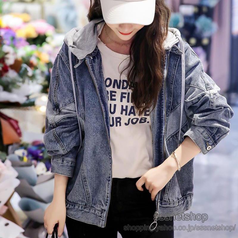 半額sale デニムコート レディース フード付き デニム フェイクレイヤード ファッション 長袖 おしゃれ お出かけ 春冬 フェミニン おしゃれ 韓国風 21春 Sssnetshop チェスターコート サイズ L Www We Job Com