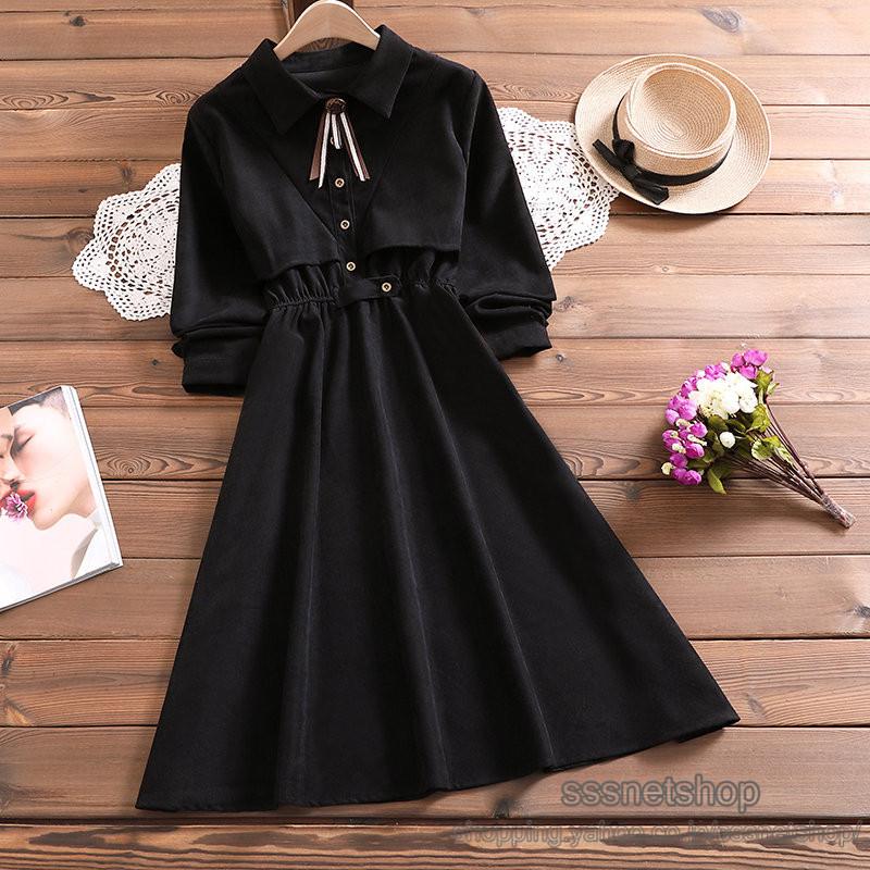 ワンピース レディース レトロ 優雅 膝丈 ポロネック Aライン 森ガール 韓国風 可愛い 長袖 カジュアル 大人 フェミニン 淑女 オシャレ 21春 Sssnetshop Chutn Sssヤフーショップ 通販 Yahoo ショッピング