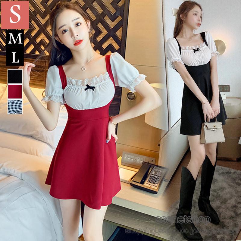 ワンピース レディース 半袖ワンピース リボン 深uネックワンピース ミニ丈ワンピース お出かけ きれいめ 21新作 着痩せ 細身 セクシー Sssnetshop Chutn Sssヤフーショップ 通販 Yahoo ショッピング