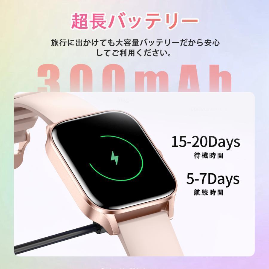 スマートウォッチ 通話機能 医療レベル測定 高精度心拍数 血圧測定 女性生理 体温 歩数計 睡眠検測 血中酸素 女性 日本製センサー 敬老の日 プレゼントの画像