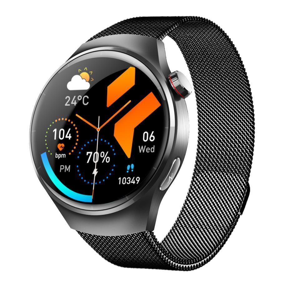 スマートウォッチ 血圧測定 ECG心電図 血中酸素濃度 心拍数 転倒時緊急通報 体温 体組成 血液組成分析 尿酸 大画面 睡眠モニタリング 運動モード 日本製センサーの画像