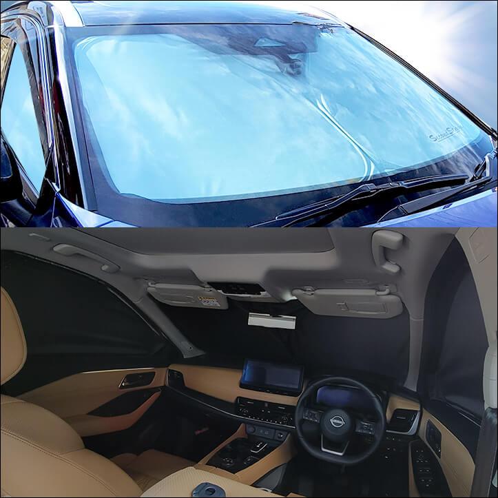 セカンドステージ サンシェード 車 フロント/フロントサイド 3枚セット