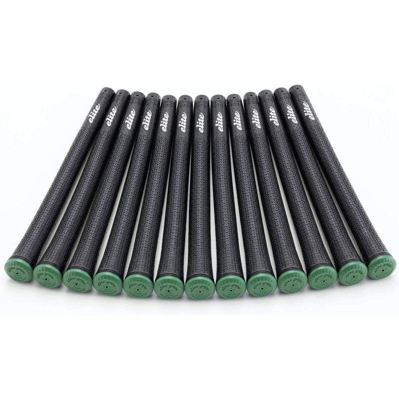 中古品 elitegrips (エリートグリップ) ゴルフ グリップ TD50C TOUR 13本セット ブラック/グリーン バックライン有り 【2064437112】(12609円)