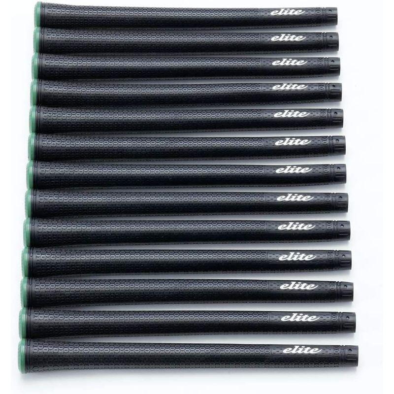中古品 elitegrips (エリートグリップ) ゴルフ グリップ TD50C TOUR 13本セット ブラック/グリーン バックライン有り 【2064437112】(12609円)