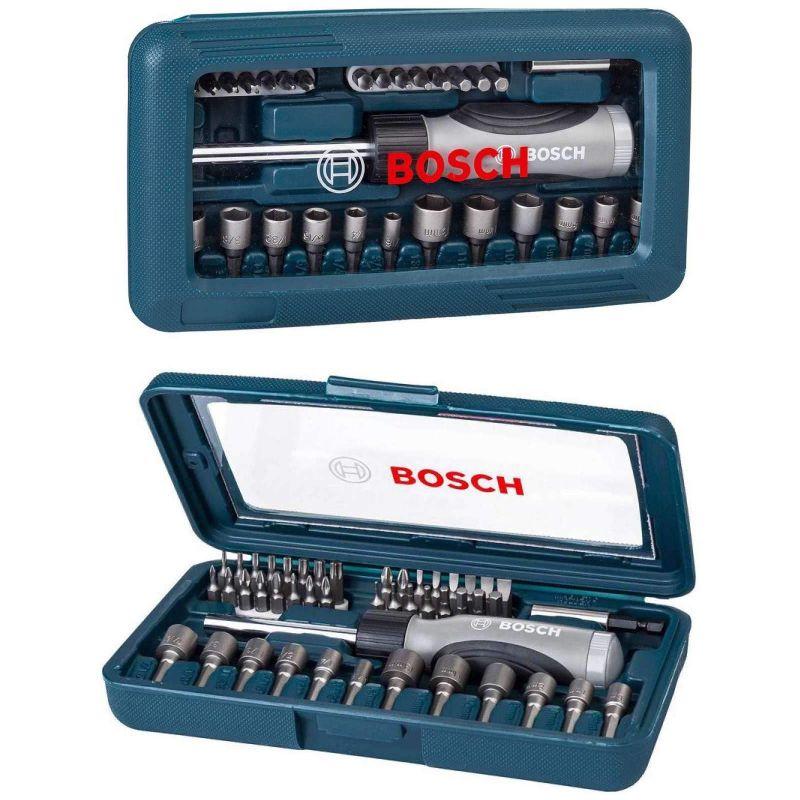 BOSCH (ボッシュ) ラチェット 式 ドライバー セット ドライバービット ソケット セット 46pcs 2607017399 並行輸入