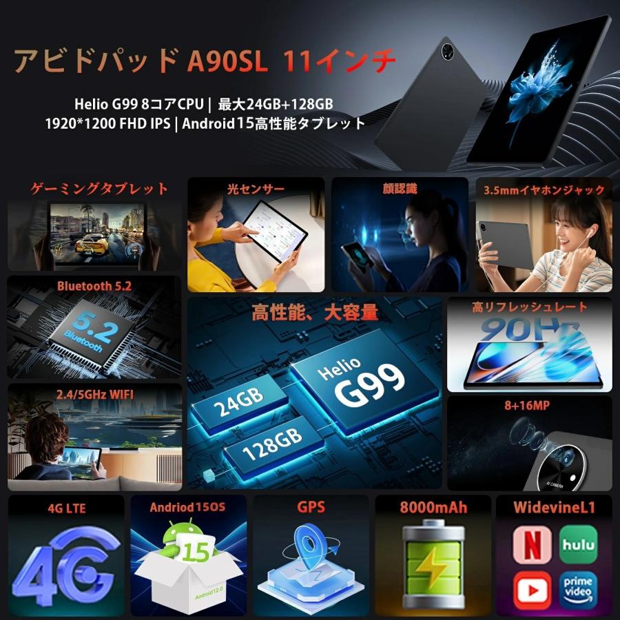 Avidpad A90SL☆ G99 タブレット 90Hz 11インチ simフリー