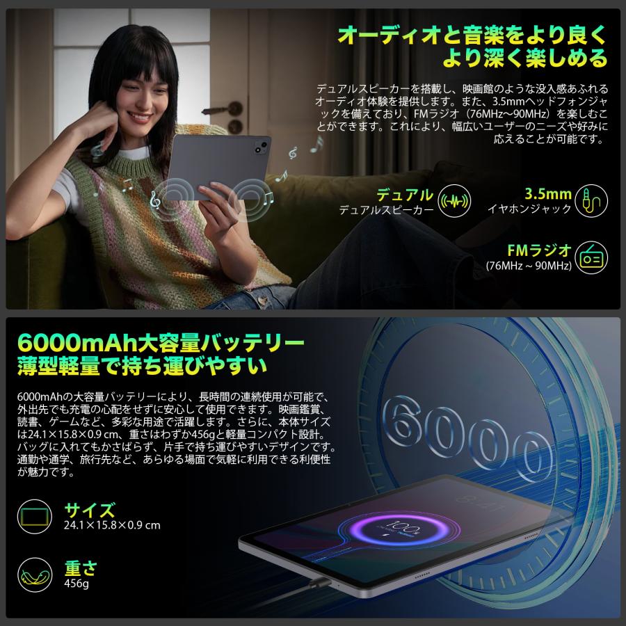 コスパ最強☆Avidpad A60 Android 16 タブレット 10インチ Wi-Fiモデル