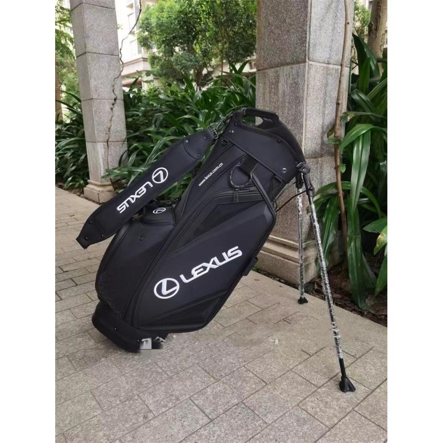 Lexus ゴルフバッグ・キャディバッグ 黒 レクサス Lexus ゴルフ キャディバッグ スタンド キャディー