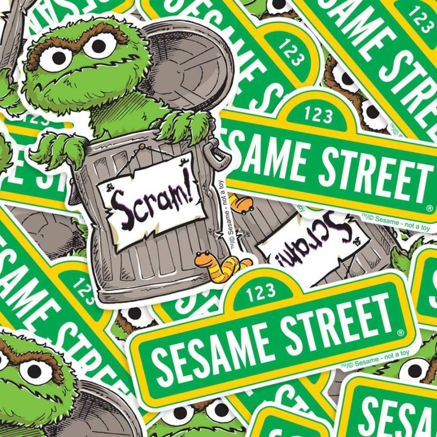 Sesame Street Logo and Oscar the Grouch Collectible Stickers｜st-3｜03