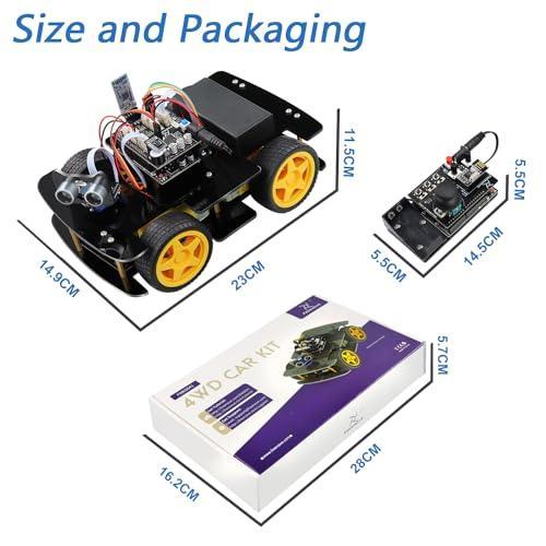 Freenove 4WD カー キット RF リモート (Arduino IDE と互換性あり)、ライン トラッキング、障害物回避、超音波センサー、I｜st-3｜07