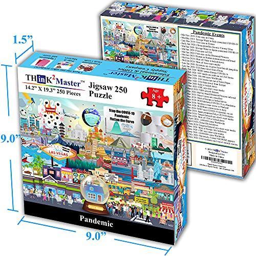 Think2Master Pandemic 250 Pieces Jigsaw Puzzle' for Kids. Great Gag Gift fo｜st-3｜03