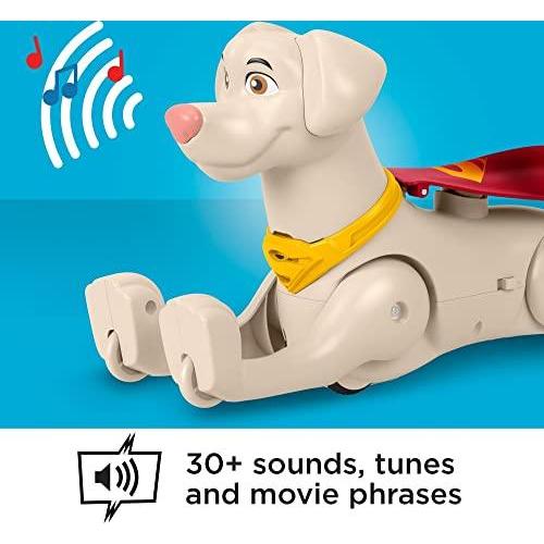 FisherーPrice DC League of SuperーPets クリプトトイ 長さ14インチ 本物の映画フィギュア サウンドフレーズ&電動モ｜st-3｜05