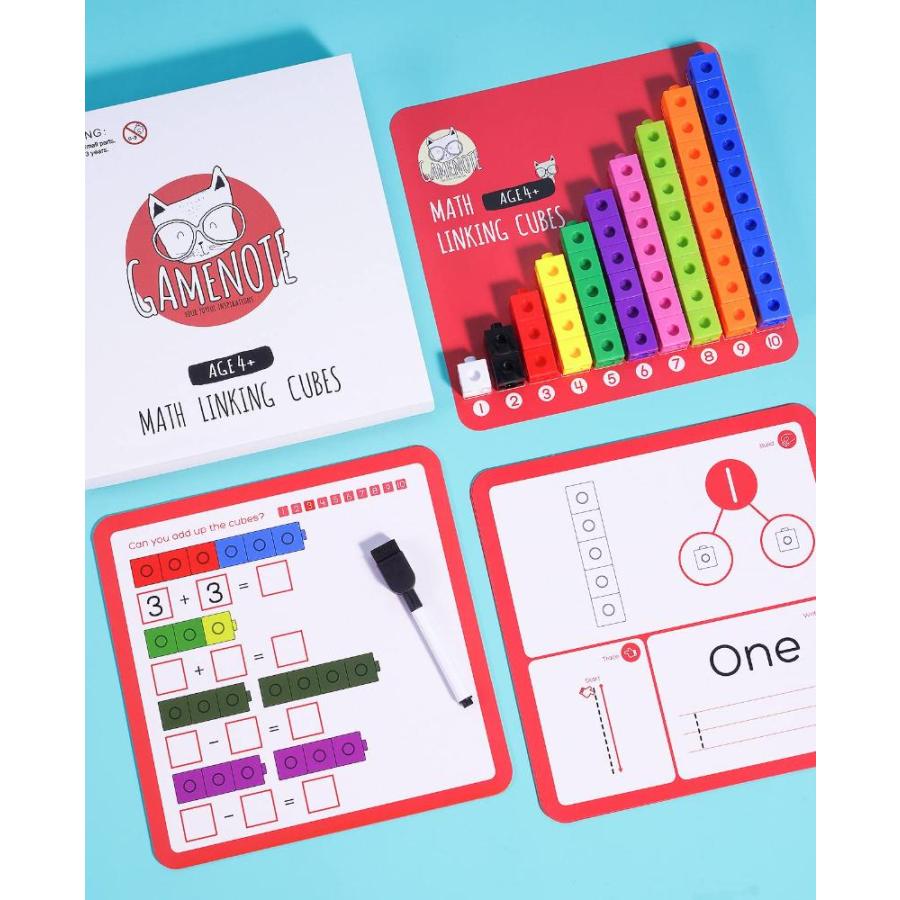 GAMENOTE Math Cubes Manipulatives with Activity Cards ー Number Counting Blo｜st-3｜07