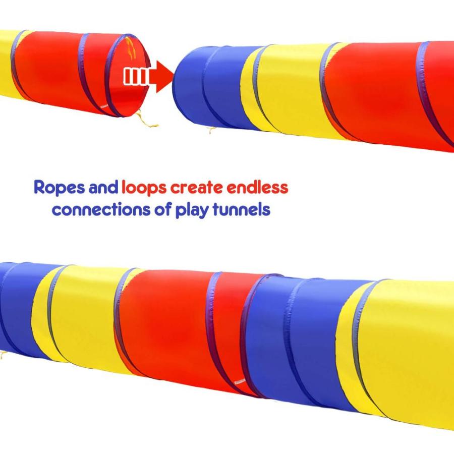 Kids Play Tunnel for Toddlers, Pop Up Crawl Through Tunnel Play Tent for Ba｜st-3｜02